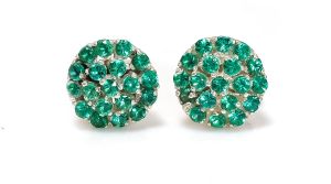 Green Emerald Gemstone Earrings