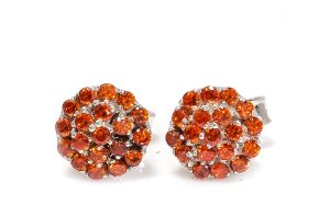 Orange Topaz Gemstone Earrings