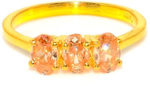 Oval Shape Sterling Silver Golden Topaz Gemstone Ring