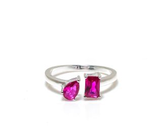 Ruby Gemstone Toi Et Moi Ring