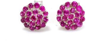 Sterling Silver Ruby Gemstone Earrings
