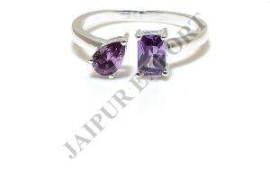 Amethyst Gemstone Toi Et Moi Ring