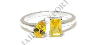 Citrine Gemstone Toi Et Moi Ring