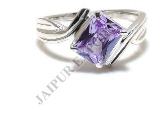 Lab Created Sterling Silver Amethyst Gemstone Ring