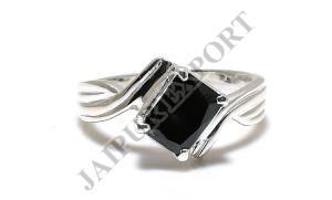 Lab Created Sterling Silver Black Onyx Gemstone Ring