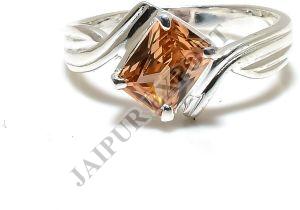 Lab Created Sterling Silver Golden Topaz Gemstone Ring