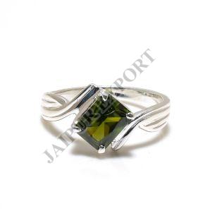 Lab Created Sterling Silver Peridot Gemstone Ring