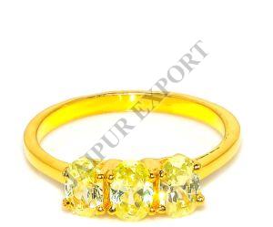 Oval Shape Sterling Silver Lemon Topaz Gemstone Ring