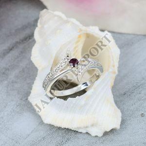 Ruby Gemstone Sterling Silver Wedding Ring