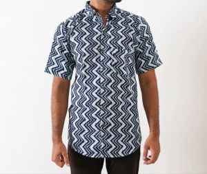 Mens Sanganeri Cotton Shirt