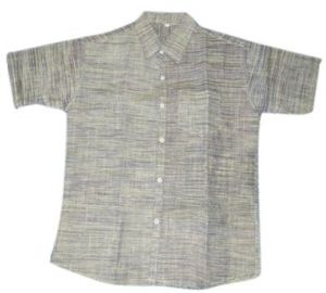 Mens Half Sleeve Khadi Cotton Shirt