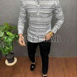 Mens Designer Full Sleeves Kurta Shirt