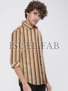 Mens Fancy Striped Full Sleeves Shirt