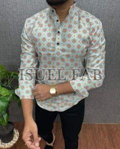 Mens Party Wear Cotton Kurta Shirt