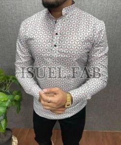 Mens Party Wear Full Sleeves Kurta Shirt