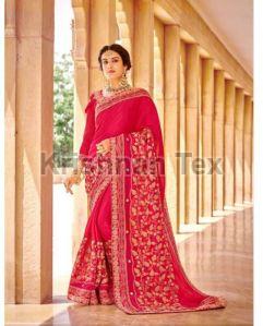 Ladies Chiffon Silk Embroidered Sarees