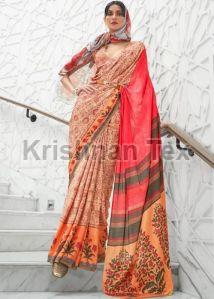 Ladies Crepe Silk Printed Sarees