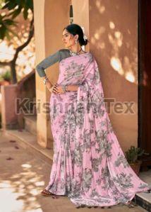 Ladies Printed Georgette Sarees