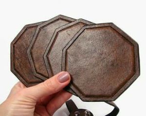 Leather Coaster Set