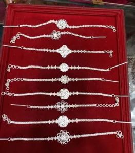 Designer Sterling Silver Rakhi