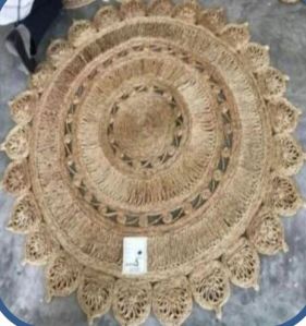 Brown Round Jute Rug