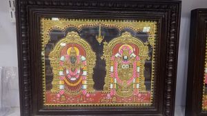 perumal balaji thayar tanjore painting