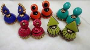 terracotta jhumka earrings