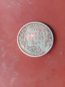 One rupee 1907 old coin