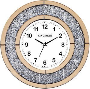 Crystal Diamond mirror wall clock