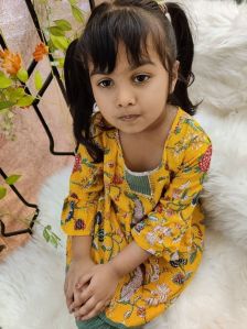 Cotton Girls Dhoti Kurta Set