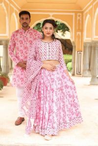 Hand Work Cotton Ethnic Couple Combo