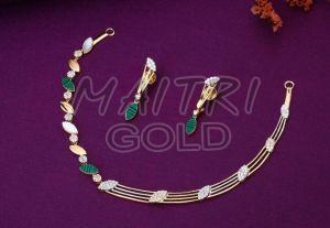Ladies Fancy Pure Gold Necklace Set
