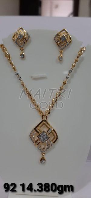 Tanmaniya Gold Chain Necklace Set