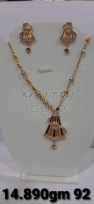 Tanmaniya Gold Chain Necklace Set