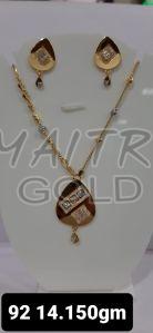 Tanmaniya Gold Chain Necklace Set