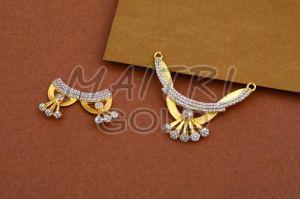 Ladies Gold Diamond Tanmaniya Necklace Set