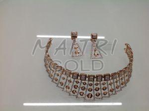 Ladies Stylish Gold Choker Necklace Set