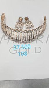 Ladies Stylish Gold Choker Necklace Set