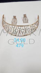 Ladies Stylish Gold Choker Necklace Set