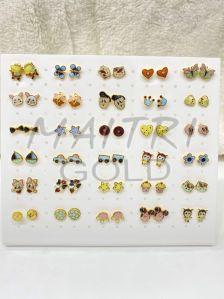 Kids Gold Stud Earrings