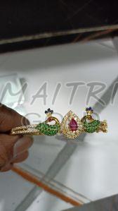 Kids Peacock Design Gold Kada