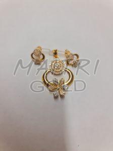 Ladies Designer Gold Pendant Set