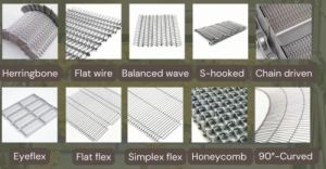 Stainless steel Curved mesh Conveyor Belt