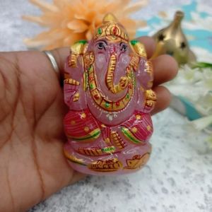 Rose Quartz Ganesha Statue