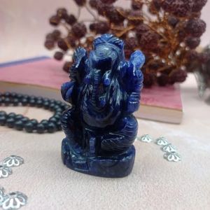 Sodalite Ganesh Statue