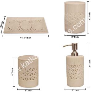 Marble jaali bathroom sets