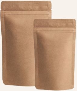 Kraft Paper Stand Up Pouch With Zipper - Eco-Friendly Food Packaging