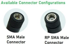865MHz Helium Frequency 5dBi Rubber Duck Antenna With SMA Male Movable Connector