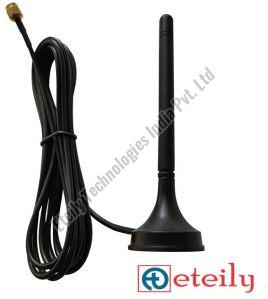 915MHz 3dBi Rubber Magnetic Antenna with RG174 Cable (L-3MTR) + SMA (M) St. Connector