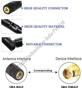 4G 3dBi Rubber Duck Antenna with SMA Male Movable Connector